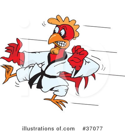 Royalty-Free (RF) Rooster Clipart Illustration by Dennis Holmes Designs - Stock Sample #37077