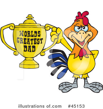 Royalty-Free (RF) Rooster Clipart Illustration by Dennis Holmes Designs - Stock Sample #45153