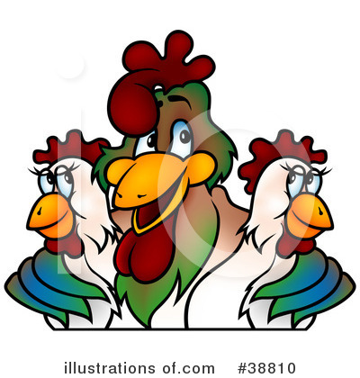 Royalty-Free (RF) Roosters Clipart Illustration by dero - Stock Sample #38810