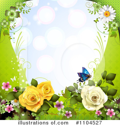 Royalty-Free (RF) Rose Background Clipart Illustration by merlinul - Stock Sample #1104527