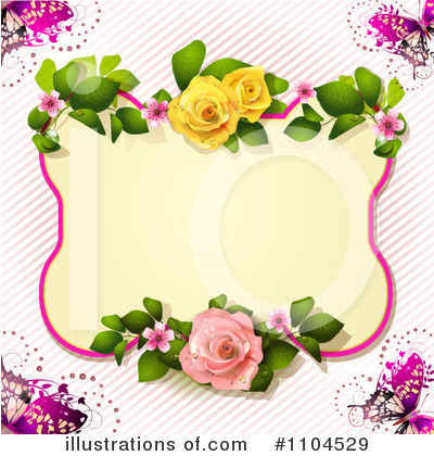 Royalty-Free (RF) Rose Background Clipart Illustration by merlinul - Stock Sample #1104529