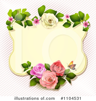 Royalty-Free (RF) Rose Background Clipart Illustration by merlinul - Stock Sample #1104531