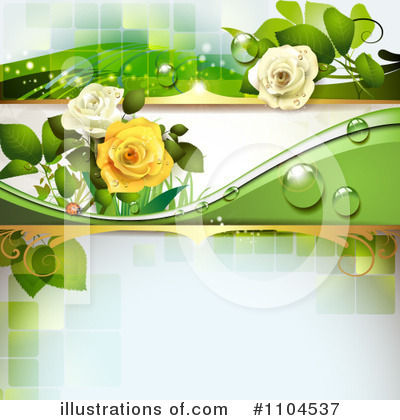 Royalty-Free (RF) Rose Background Clipart Illustration by merlinul - Stock Sample #1104537