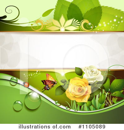 Royalty-Free (RF) Rose Background Clipart Illustration by merlinul - Stock Sample #1105089