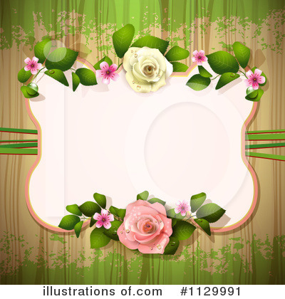 Royalty-Free (RF) Rose Background Clipart Illustration by merlinul - Stock Sample #1129991