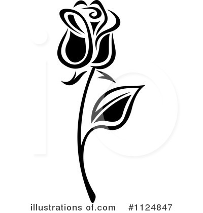 Royalty-Free (RF) Rose Clipart Illustration by Vector Tradition SM - Stock Sample #1124847