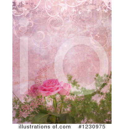 Floral Grunge Clipart #1230975 by KJ Pargeter