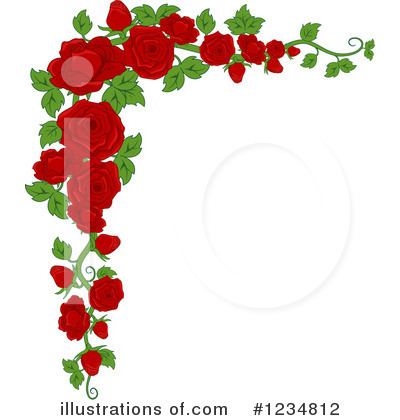 Red Rose Clipart #1234812 by BNP Design Studio