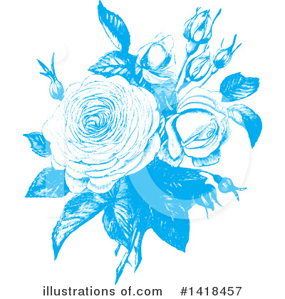 Royalty-Free (RF) Rose Clipart Illustration by BestVector - Stock Sample #1418457