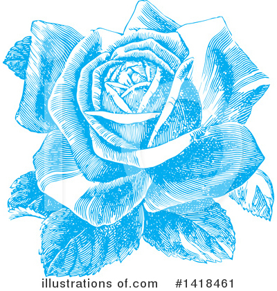 Royalty-Free (RF) Rose Clipart Illustration by BestVector - Stock Sample #1418461