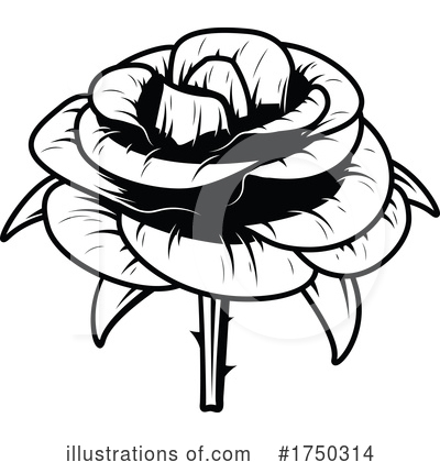 Royalty-Free (RF) Rose Clipart Illustration by Vector Tradition SM - Stock Sample #1750314