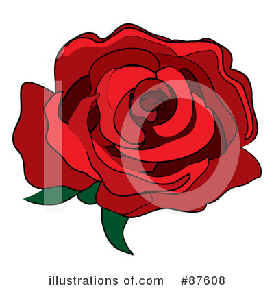 Royalty-Free (RF) Rose Clipart Illustration by Pams Clipart - Stock Sample #87608