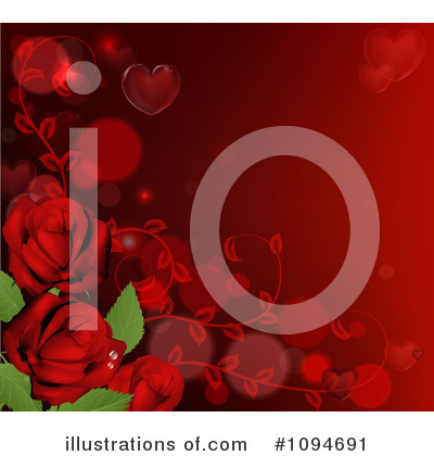 Red Rose Clipart #1094691 by AtStockIllustration