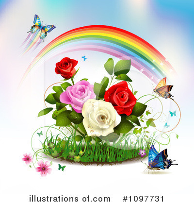 Royalty-Free (RF) Roses Clipart Illustration by merlinul - Stock Sample #1097731