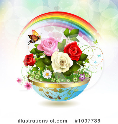 Royalty-Free (RF) Roses Clipart Illustration by merlinul - Stock Sample #1097736