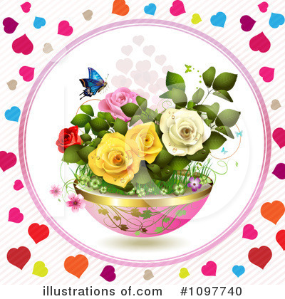 Royalty-Free (RF) Roses Clipart Illustration by merlinul - Stock Sample #1097740