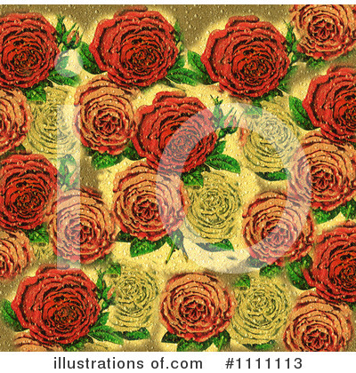 Royalty-Free (RF) Roses Clipart Illustration by Prawny Vintage - Stock Sample #1111113