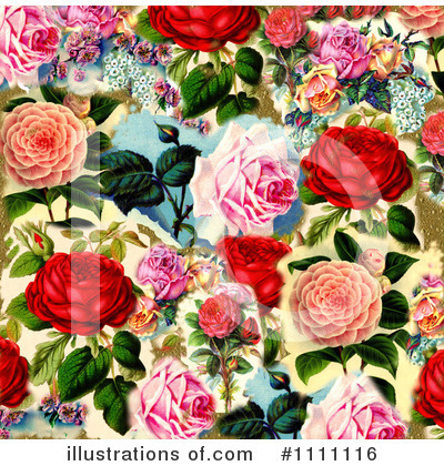 Royalty-Free (RF) Roses Clipart Illustration by Prawny Vintage - Stock Sample #1111116