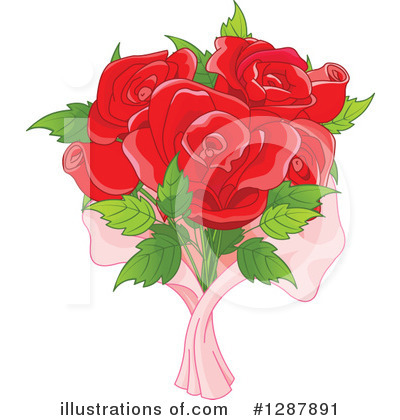 Royalty-Free (RF) Roses Clipart Illustration by Pushkin - Stock Sample #1287891