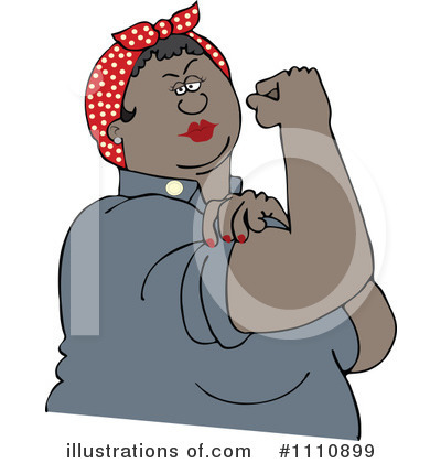 Royalty-Free (RF) Rosie The Riveter Clipart Illustration by djart - Stock Sample #1110899