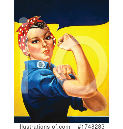 Royalty-Free (RF) Rosie The Riveter Clipart Illustration by JVPD - Stock Sample #1748283