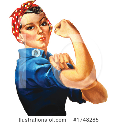 Royalty-Free (RF) Rosie The Riveter Clipart Illustration by JVPD - Stock Sample #1748285