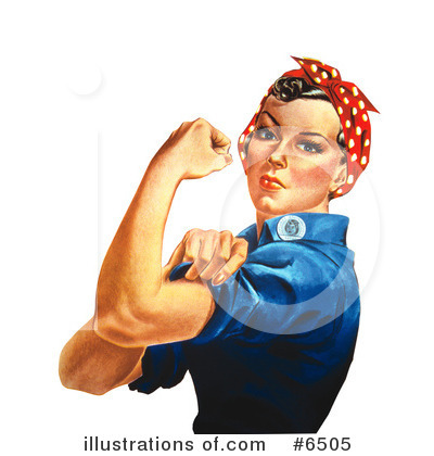 Royalty-Free (RF) Rosie The Riveter Clipart Illustration by JVPD - Stock Sample #6505