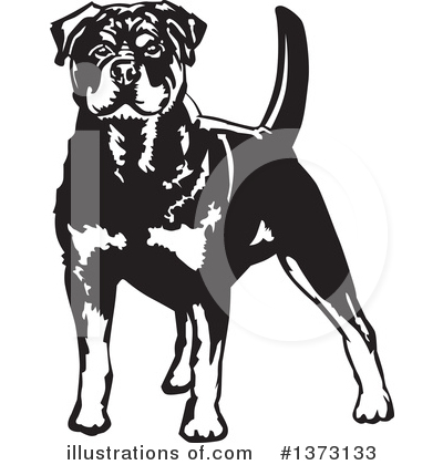 Rottweiler Clipart #1373133 by David Rey