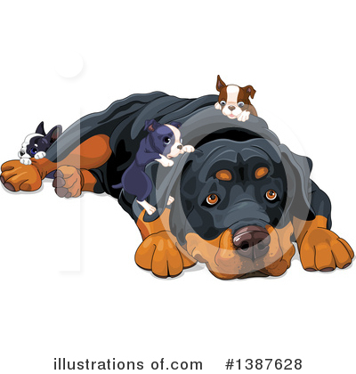 Royalty-Free (RF) Rottweiler Clipart Illustration by Pushkin - Stock Sample #1387628