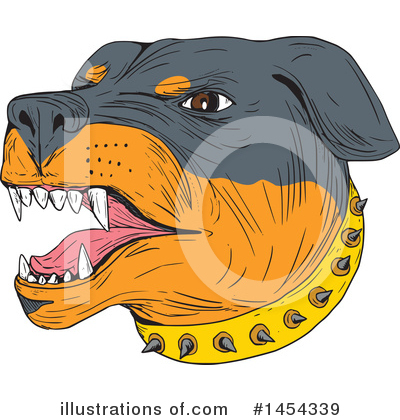 Royalty-Free (RF) Rottweiler Clipart Illustration by patrimonio - Stock Sample #1454339