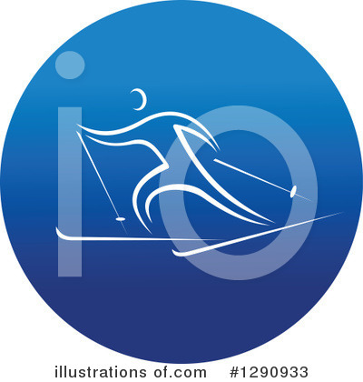Royalty-Free (RF) Round Blue Sports Icon Clipart Illustration by Vector Tradition SM - Stock Sample #1290933