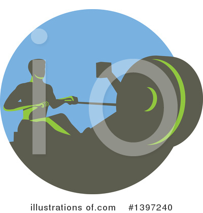 Royalty-Free (RF) Rowing Machine Clipart Illustration by patrimonio - Stock Sample #1397240