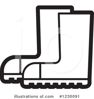 Royalty-Free (RF) Rubber Boots Clipart Illustration by Lal Perera - Stock Sample #1230091