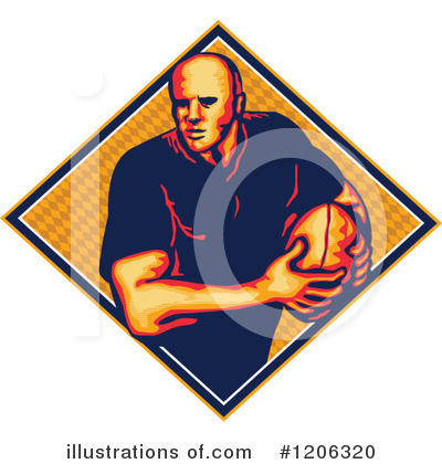 Rugby Player Clipart #1206320 by patrimonio