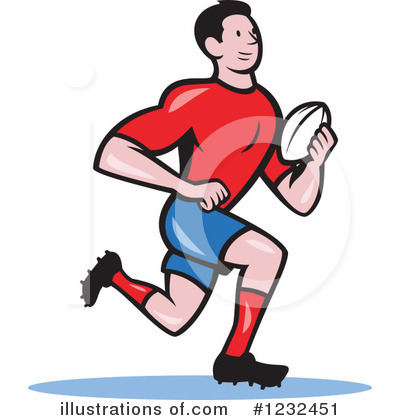 Rugby Player Clipart #1232451 by patrimonio