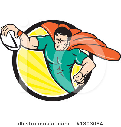 Royalty-Free (RF) Rugby Clipart Illustration by patrimonio - Stock Sample #1303084