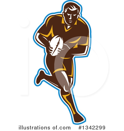 Rugby Player Clipart #1342299 by patrimonio