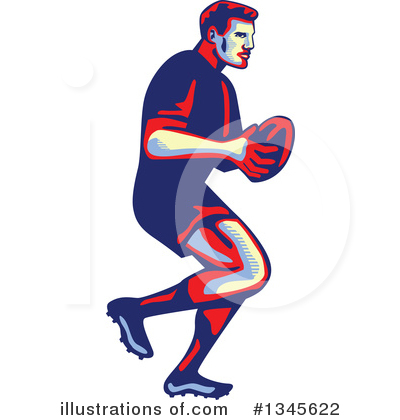 Rugby Player Clipart #1345622 by patrimonio