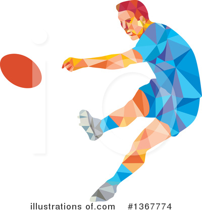 Rugby Player Clipart #1367774 by patrimonio