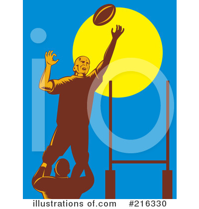Royalty-Free (RF) Rugby Clipart Illustration by patrimonio - Stock Sample #216330