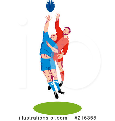 Royalty-Free (RF) Rugby Clipart Illustration by patrimonio - Stock Sample #216355