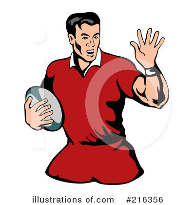 Royalty-Free (RF) Rugby Clipart Illustration by patrimonio - Stock Sample #216356
