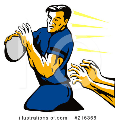 Royalty-Free (RF) Rugby Clipart Illustration by patrimonio - Stock Sample #216368