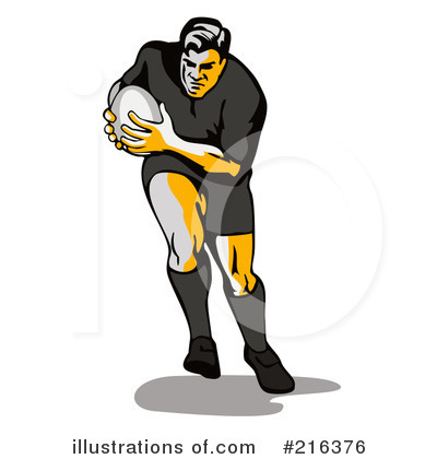 Royalty-Free (RF) Rugby Clipart Illustration by patrimonio - Stock Sample #216376