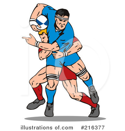 Royalty-Free (RF) Rugby Clipart Illustration by patrimonio - Stock Sample #216377