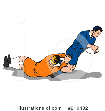 Royalty-Free (RF) Rugby Clipart Illustration by patrimonio - Stock Sample #216432