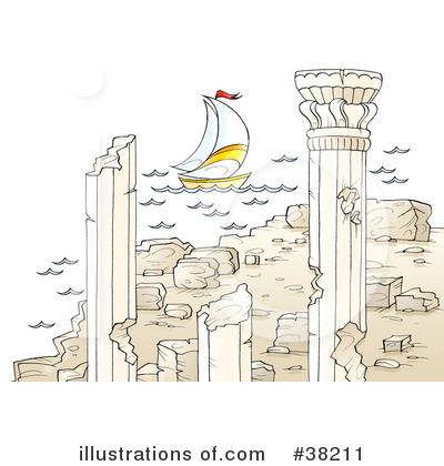 Royalty-Free (RF) Ruins Clipart Illustration by Alex Bannykh - Stock Sample #38211