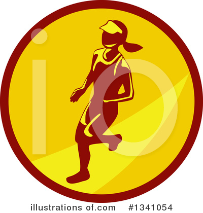 Royalty-Free (RF) Runner Clipart Illustration by patrimonio - Stock Sample #1341054