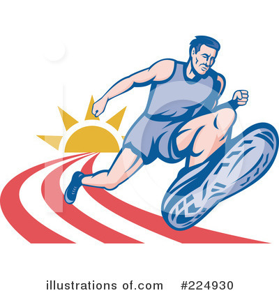 Royalty-Free (RF) Runner Clipart Illustration by patrimonio - Stock Sample #224930