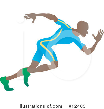 Runners Clipart #12403 by AtStockIllustration